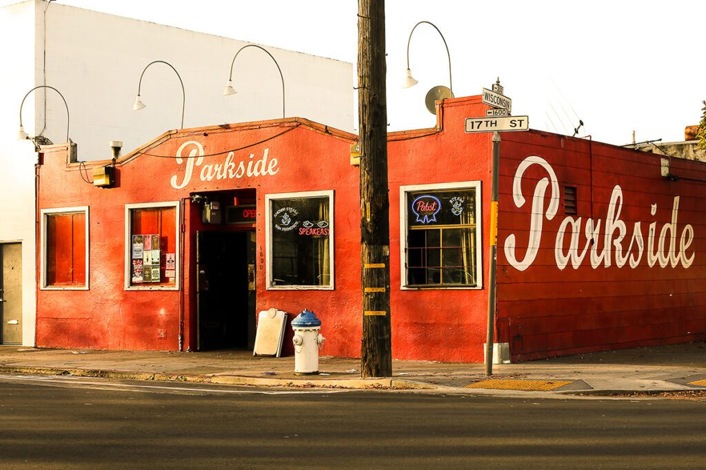 Thee Parkside music venue exterior.